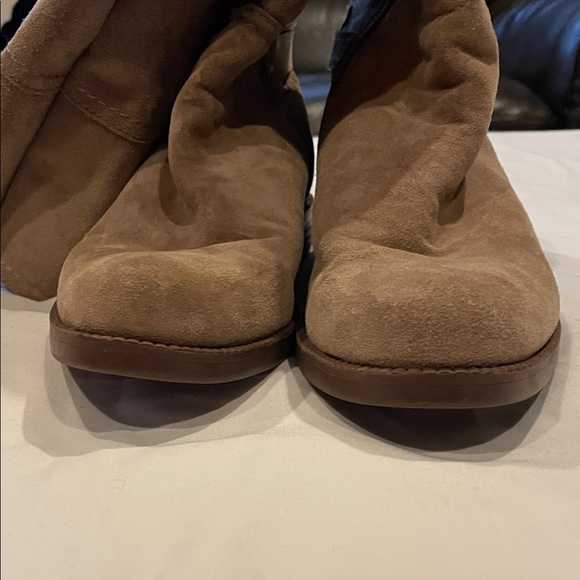 Franco Sarto Over the Knee Tan Suede Boots - Picture 7 of 15